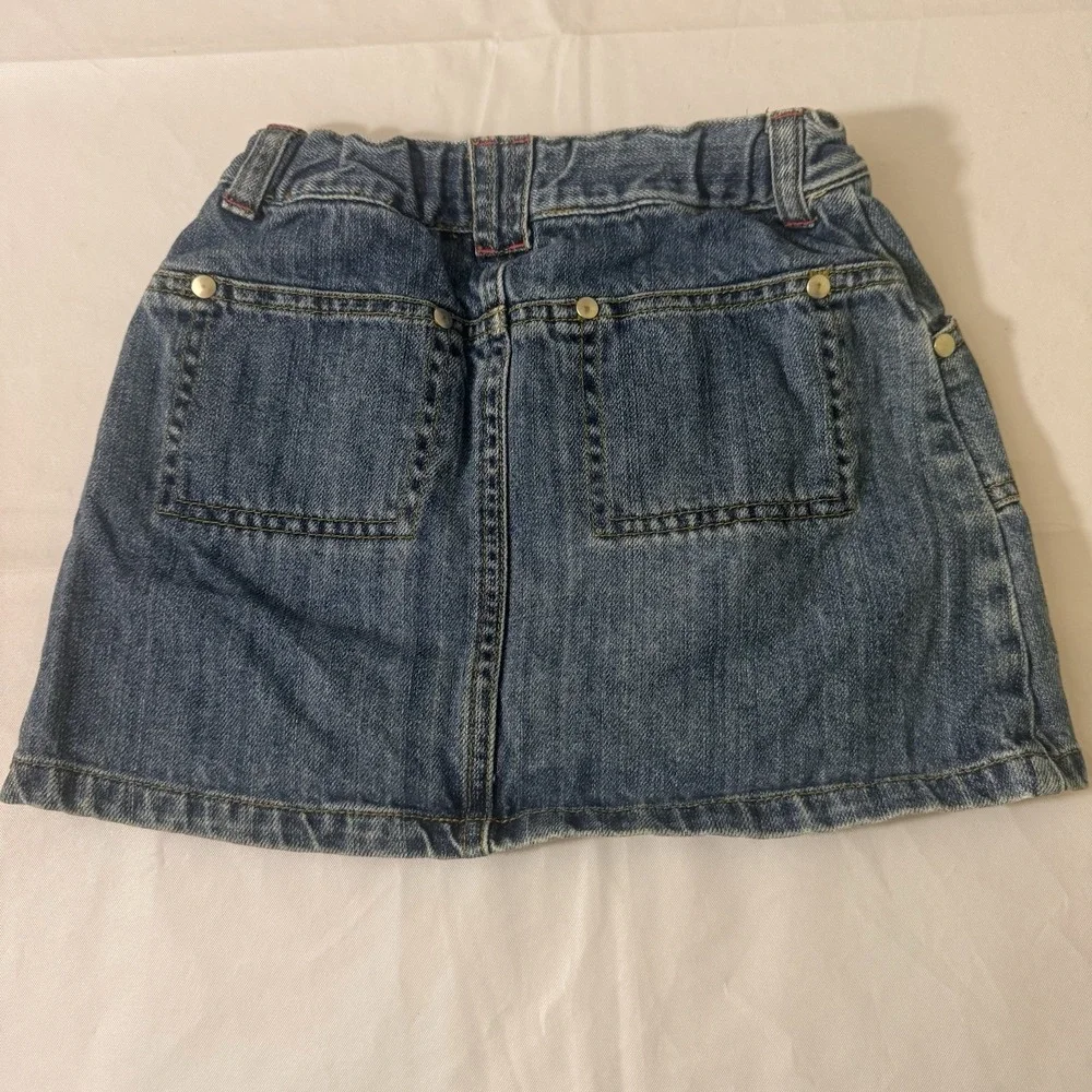 Vintage Gymboree Girls‎ Denim Skirt With Rhinestone Pockets Girls Size 6
